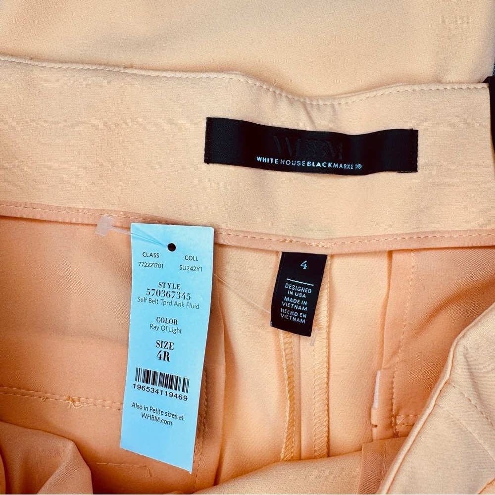 White House Black Market Belted Tapered Ankle Fluid Pant Dress Pants Size 4 NWT - Picture 14 of 16